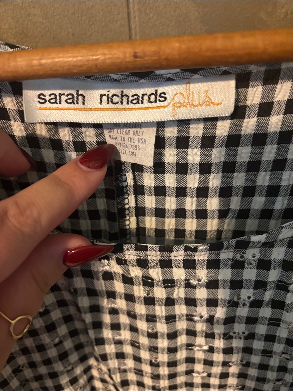 Sara Black & White Gingham Maxi Dress - Picture 3 of 4